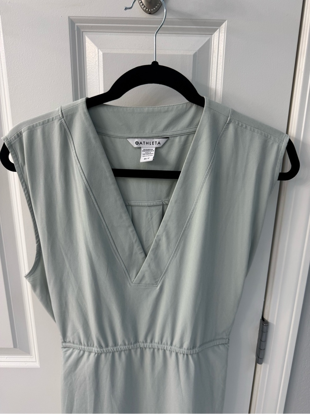 Athleta Sage Green Sleeveless V-Neck Maxi Dress - Picture 2 of 4